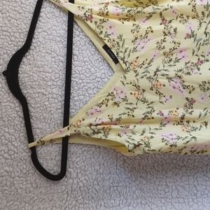 Yellow floral blouse